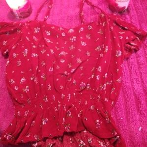 Red crop top